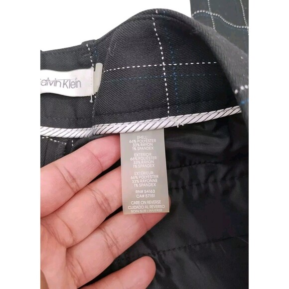 Calvin Klein Women's Black Straight Suit Pants Size 16 Black New - Picture 11 of 14